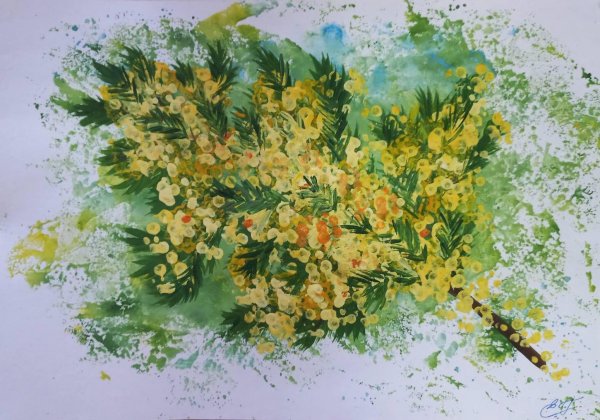 В "Росинке" прошел мастер-класс по правополушарному рисованию "Весна как состояние души"